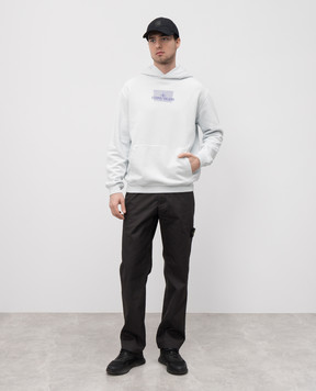 Stone Island Серые худи с принтом логотипа K1S156100660S0094