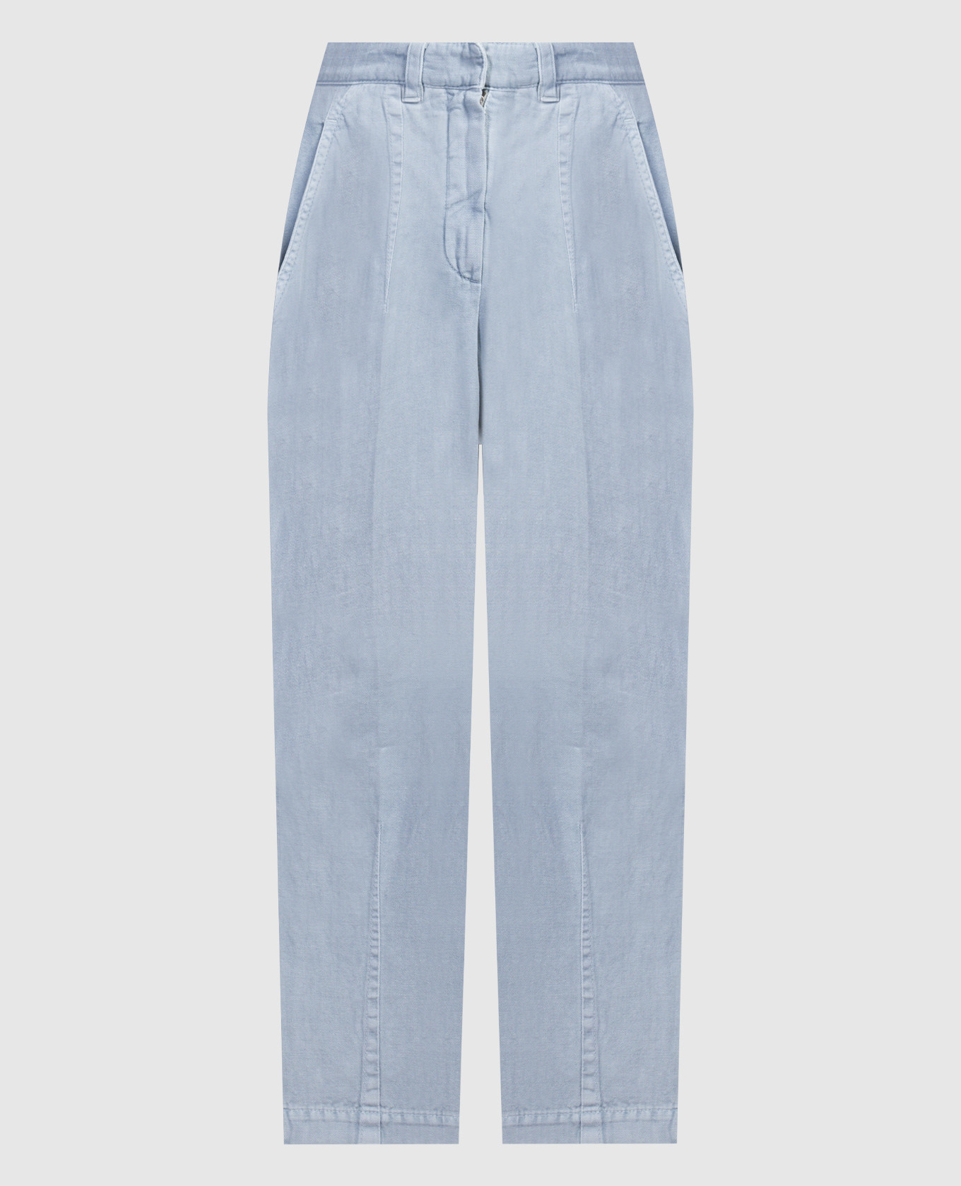 Blue pants with linen