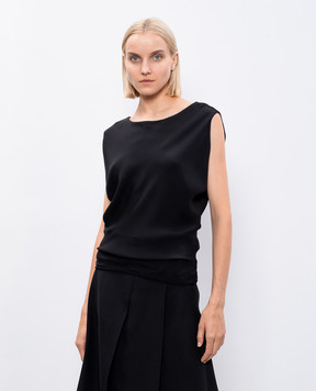 Loro Piana Черный топ из шелка FAO3498