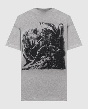 Vetements Серая футболка с принтом UA66TR645G