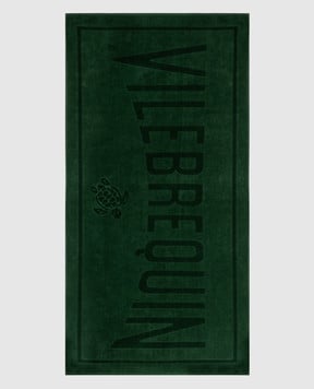 Vilebrequin Зеленое полотенце с узором логотипа SANC1200
