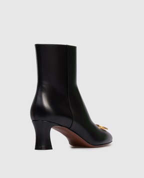 Valentino Чорні шкіряні ботильйони з логотипом 7W2S0ML2DSH