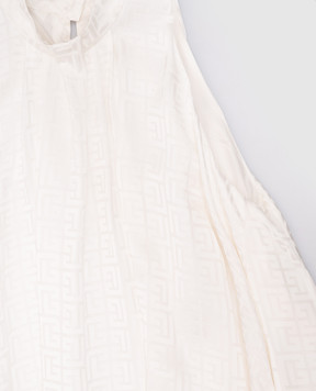 Balmain Дитяча біла сукня у візерунок PB Labyrinth BW1D62S0192