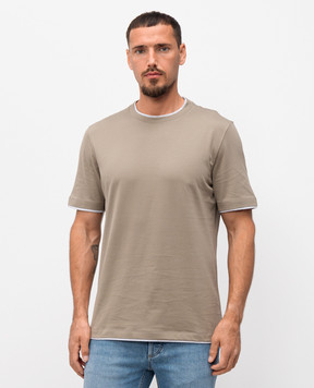 Brunello Cucinelli Бежевая футболка M0B137427