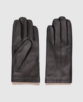 Orciani Черные кожаные перчатки GU0091NFKNER