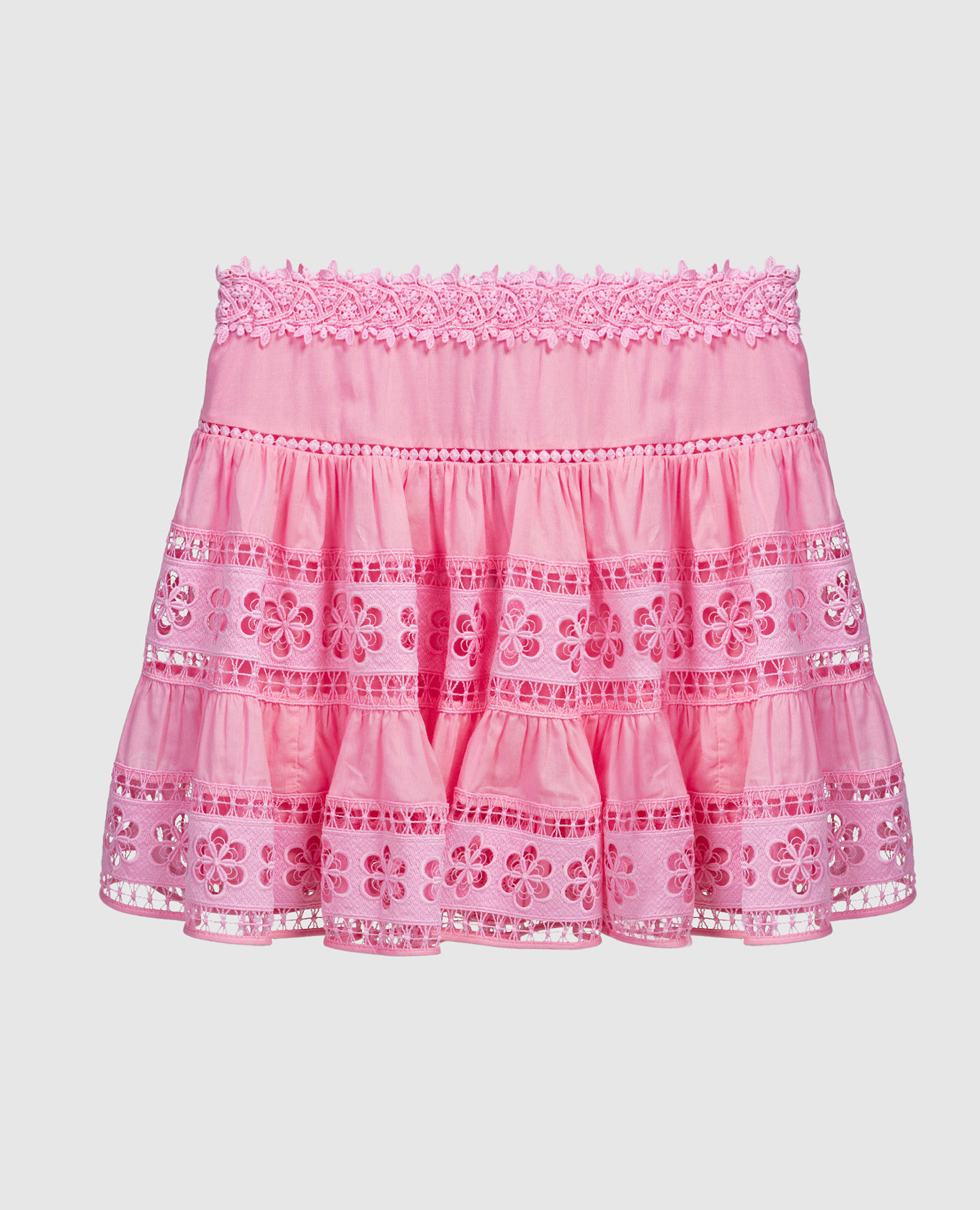 Розовая юбка Lea с кружевом