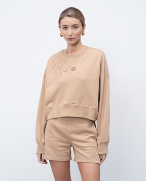 Ermanno Scervino Бежевий світшот з аплікацією D461M303RLGKRA