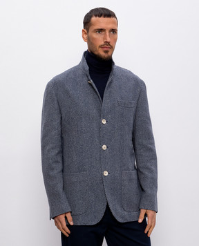 Brunello Cucinelli Пальто из шерсти, шелка и кашемира в узор. MY4436265
