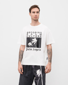 Palm Angels Біла футболка з принтом логотипа PMAA109F25JER006