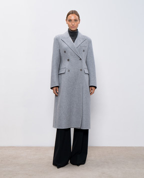 Ermanno Scervino Сіре двобортне пальто з вовною D456D326LVW