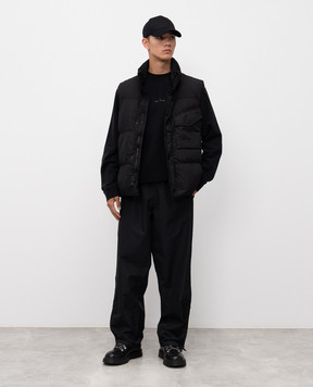 Stone Island Чорний світшот з принтом логотипа K2S156100018S0195