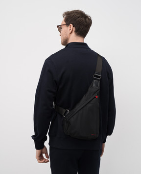 Kiton Черная сумка слинг с логотипом UBA0054N01221