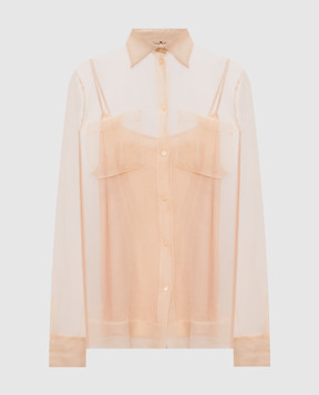 Ermanno Scervino Бежевая блузка с шелком D472K312CSXCK