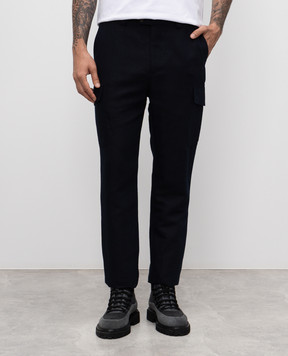 Brunello Cucinelli Синий карго с льном MH255E1890