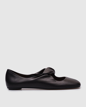 Alexander McQueen Черные кожаные балетки 814287WHACO