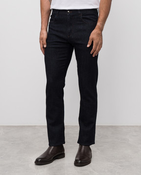 Canali Синие джинсы с кашемиром с патчем логотипа PX0102891719