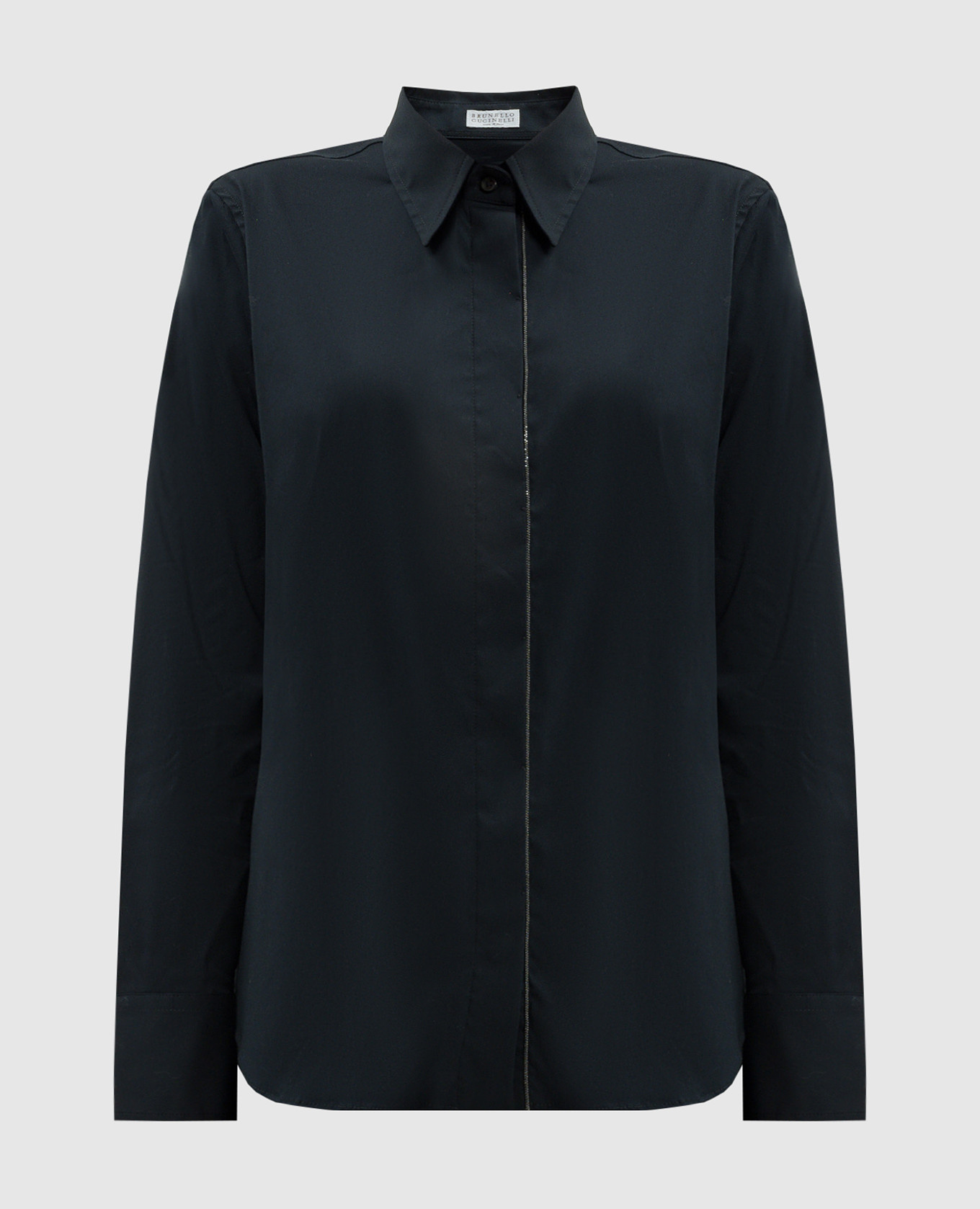 

Синяя блуза с цепочкой мониль, Синий, Блузы