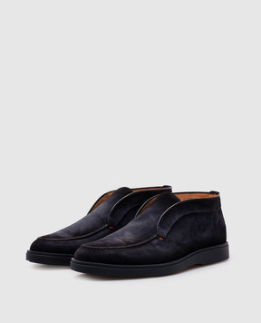Santoni Синие замшевые дезерты MGDG17823OOTEGEX