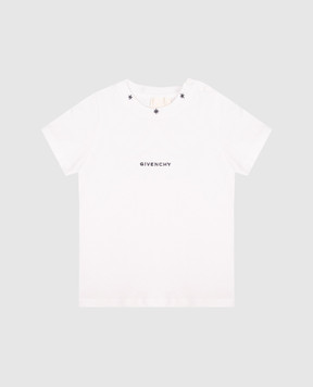 Givenchy Детская футболка с вышивкой логотипа H306421218