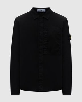 Stone Island Черная рубашка с логотипом K1S151200033S0010