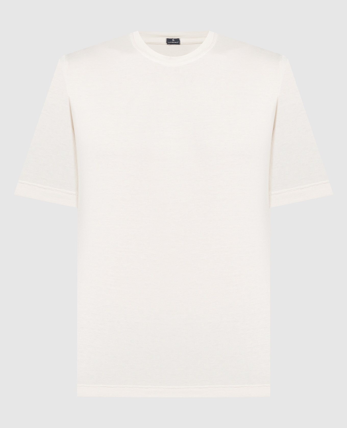 Beige t-shirt with logo patch