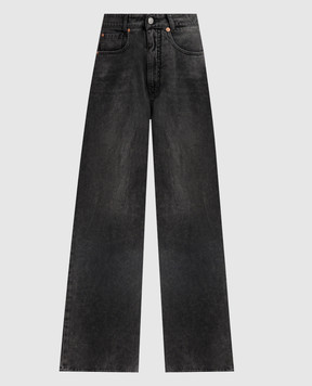 Maison Margiela MM6 Черные джинсы на запах S62LB0163M30009