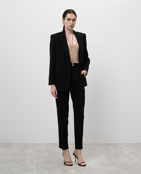 Max Mara Чорні штани EGUALE з защипами EGUALE