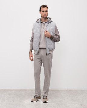 Doriani Cashmere Сірий меланжевий жилет A403CAPJ36N2