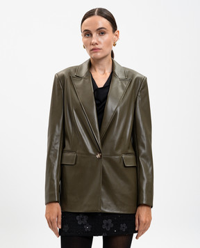 Twinset Жакет кольору хакі з логотипом 252LI2EAA