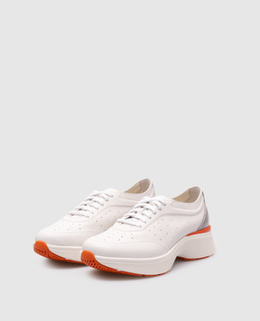 Santoni Белые кожаные кроссовки с логотипом WBBC61376BARTVWC