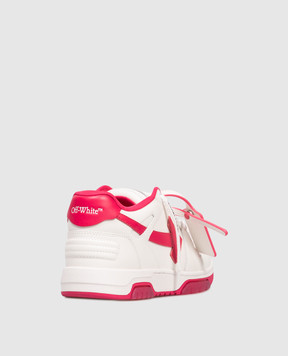Off-White Белые кожаные кроссовки Out Of Office W259F5L001