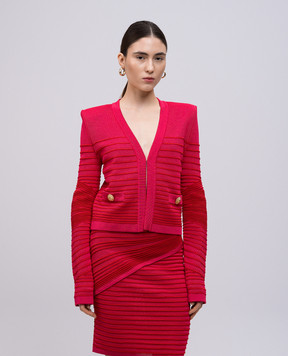 Balmain Рожевий кардиган у візерунок EF0SK257KI38