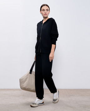 Max Mara Черная спортивная куртка HALLE с шерстью HALLE