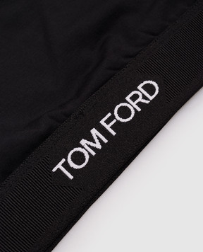 Tom Ford Черный топ с логотипом BRJ016JEX011