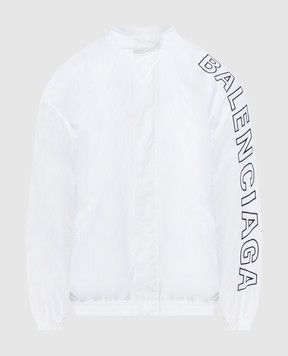 Balenciaga Біла спортивна куртка з вишивкою логотипа 768920TNO79