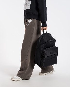 Maison Margiela MM6 Чорний рюкзак з патчем логотипа SB5WA0006P6416