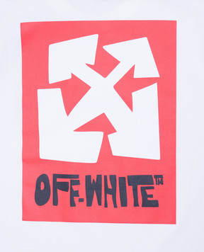 Off-White Детская футболка с принтом логотипа OBAA002S25JER008