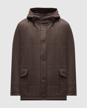 Cashmere&Whiskey Коричневая куртка из шерсти и кашемира 7400855219