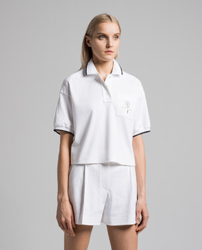 Brunello Cucinelli Белое поло с логотипом ML824EN405