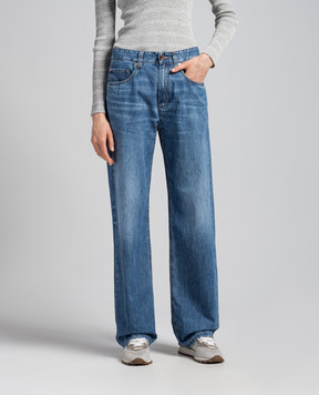 Brunello Cucinelli Синие джинсы с логотипом MH192P5808