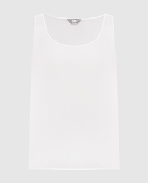 Max Mara Белый топ PAN из шелка PAN