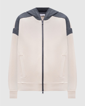 Brunello Cucinelli Бежевая спортивная куртка с цепочкой мониль MN05NVE306
