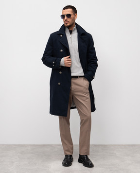 Brunello Cucinelli Сірий меланжевий джемпер з кашеміру M2200124