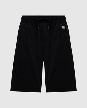 Dolce&Gabbana Черные шорты с логотипом GP0Y4TFUFNV