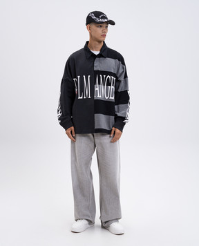 Palm Angels Сірий лонгслів з коміром поло PMGC01BF25FAB001