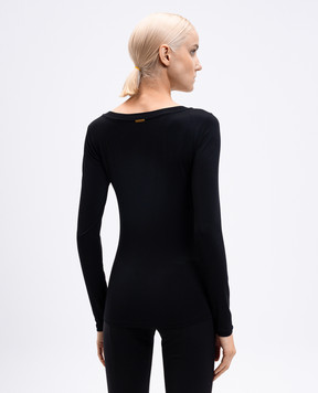 Twinset Черный лонгслив с логотипом 252LI2WBB