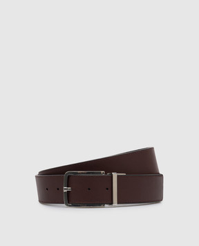 Bottega Veneta Двухсторонний кожаный ремень с плетением Intrecciato 652944VCPQ1