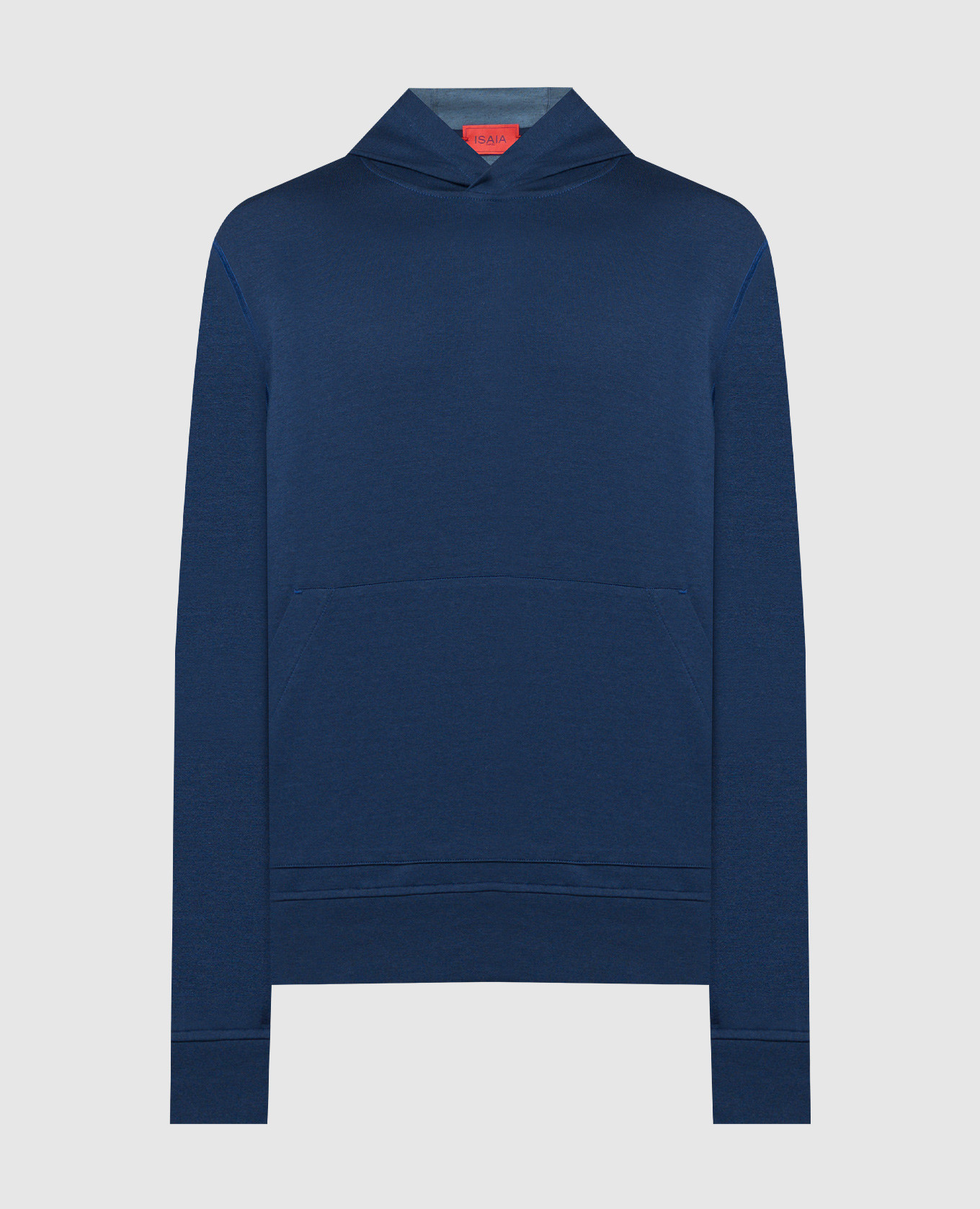 Blue hoodie with embroidery