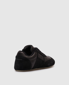 Maison Margiela MM6 Черные кожаные анатомические кроссовки S66WS0106P6435