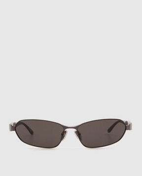 Balenciaga Чорні сонцезахисні окуляри Mercury Oval з логотипом 794315T0005